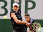 Belinda Bencic stand am Donnerstag nur noch wenige Minuten auf dem Platz (Bild: KEYSTONE/EPA/CAROLINE BLUMBERG)