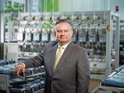 Sieht sich einem «sehr, sehr intensivem Wettbewerb» konfrontiert. Landis + Gyr-CEO Richard Mora. (Bild: Gaetan Bally/Keystone (Zug, 2. Oktober 2017)
