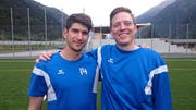 Rafael Aschwanden (links) und Lukas Gerig laufen am Samstag zum letzten Mal für die Farben des ESC Erstfeld auf. (Bild: PD)