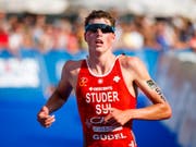 Max Studer gibt in den Niederlanden sein Triathlon-EM-Debüt bei der Elite (Bild: KEYSTONE/VALENTIN FLAURAUD)