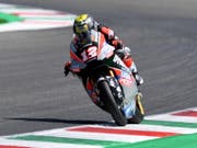 Der Berner Tom Lüthi am ersten Trainingstag in Mugello mit starker Leistung (Bild: KEYSTONE/EPA ANSA/CLAUDIO GIOVANNINI)