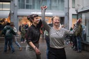 Am Samstag verwandelte sich die St.Galler Innenstadt in eine grosse Tanzbühne. (Bild: Benjamin Manser/4. Mai 2019)