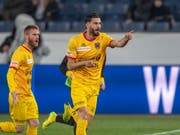 Joker Kemal Ademi trifft auch gegen Thun (Bild: KEYSTONE/URS FLUEELER)