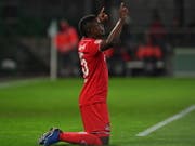 Köln-Stürmer Jhon Cordoba feiert seinen dritten Treffer in Fürth (Bild: KEYSTONE/EPA/PHILIPP GUELLAND)