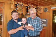 Mit «Schäfli»-Sepp der Alte, Sepp Junior und Sepp der Dritte gibt es im Gasthaus Schäfli drei Generationen Sepp. (Bild: Adi Lippuner)