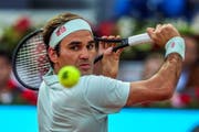 Roger Federer kehrte nach drei Jahren Absenz auf souveräne Weise auf die Sand-Unterlage zurück (Bild: Juanjo Martin / EPA, Madrid, 7. Mai 2019)