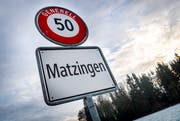 Die Ortstafel der Gemeinde Matzingen. (Bild: Andrea Stalder)