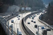 Wegen Bauarbeiten wird die St.Galler Stadtautobahn während elf Nächten gesperrt. (Archivbild: Ralph Ribi)