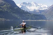 Nico Stahlberg während eines Trainings auf dem Sarnersee. (Bild: KEY)