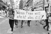 Am ersten Frauenstreik in der Schweiz nahmen Hunderttausende Frauen teil. (Bild: Keystone)