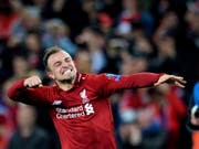 Nach dem Schlusspfiff explodiert Xherdan Shaqiri (Bild: KEYSTONE/EPA/PETER POWELL)