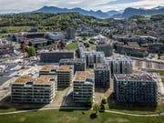 Blick auf das Gebiet Luzern Süd, in dem viele neue Überbauungen entstehen. (Bilder: Pius Amrein, Kriens, 25. April 2019)
