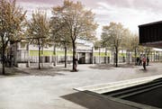 Eine Visualisierung des neuen Letten-Schulhauses. (Bild: PD)