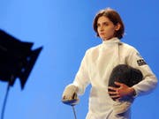 Früher noch im Fechtanzug, heute auf dem politischen Parkett: Die Basler SVP-Grossrätin Gianna Hablützel-Bürki kandidiert für den Ständerat. (Bild: KEYSTONE/WALTER BIERI)
