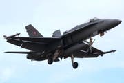 Eine F/A-18-Kampfjet der Schweizer Luftwaffe. (Bild: KEY)