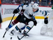 Timo Meier (an der Scheibe) erreicht mit San Jose den Conference-Final (Bild: KEYSTONE/AP/JACK DEMPSEY)
