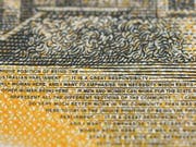 Rechtschreibfehler auf einer 50-Dollar-Note in Australien: «Responsibilty» statt «responsibility» steht in kleinen Lettern geschrieben. (Bild: KEYSTONE/EPA AAP/DYLAN COKER)