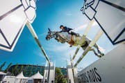 Martin Fuchs mit Chica im Schweizer Cupfinal. In St. Gallen folgt der 26-jährige Spitzenreiter den Spuren seines Onkels Markus Fuchs. (Bild: Michel Canonica (1. Juni 2019))