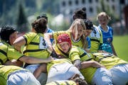 Die Dangels Luzern zeigen im Spiel gegen die Zürich Valkyries vollen Einsatz. (Bild: Nadia Schärli, Luzern, 1. Juni 2019)