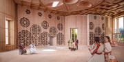 So soll sich dereinst das Klanghaus am Schwendisee bei Wildhaus-Alt St.Johann im Inneren präsentieren. (Bild: PD)