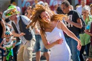 Lebensfreude pur am St.Galler Begegnungstag. (Bild: Urs Bucher - 17. Juni 2017)