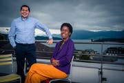 Freuen sich über den Prix Caritas: São-Martinho-Direktor Frei Adailson und Koordinatorin Lucimar Correa. (Bild: Boris Bürgisser,Luzern, 11. Juni 2019)
