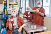 Mit Freude an der Arbeit.