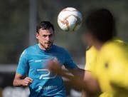 Claudio Bosshart (links) spielt in der Verteidigung des FC Rorschach-Goldach. (Bild: Benjamin Manser)