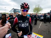 Chris Froome liegt nach Trainingssturz im Spital (Bild: KEYSTONE/EPA/PETER POWELL)