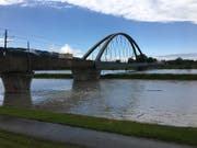 Am Alpenrhein sind die Pegelstände bereits hoch, nun wird eine weitere Hochwasserwelle erwartet. (Internationale Rheinregulierung) (Bild: Internationale Rheinregulierung)