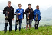 Die Sieger (von links) Renato Barmettler, Severin Barmettler, Dario Imhof, Vivian Ettlin. (Bild: PD)