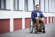 Beat Camenzind freut sich über die bestandene Matura. (Bild: Jakob Ineichen, Reussbühl, 13. Juni 2019)