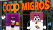 Coop hat die Kaffeekapseln der Migros kopiert. (Bilder: Keystone / zgv, Montage: edi)