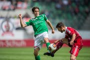 Marco Mathys (links) gehörte beim FC St.Gallen jener Mannschaft an, die in der Europa League Furore machte. (Bild: Urs Bucher)