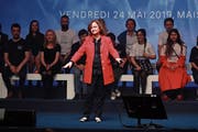 Sorgt mit umstrittenen Äusserungen für Ärger: Macrons Spitzenkandidatin Nathalie Loiseau. (Bild: Christophe Petit Tesson/EPA, Paris, 24. Mai 2019)