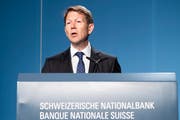 SNB-Vizedirektor Fritz Zurbrügg am Donnerstag in Bern. (Bild: Anthony Anex/Keystone)