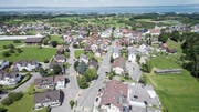 Das dreieckige Areal mitten in Mörschwil wird neu gestaltet. (Bild: Ralph Ribi (28. Mai 2018))