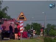 Der Unfall ereignete sich an einem Bahnübergang ohne Schranken. (Bild: TVN 24/Screenshot)