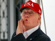 «Echte Feiglinge»: US-Präsident Donald Trump über Medien. (Bild: KEYSTONE/AP/JACQUELYN MARTIN)