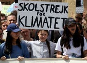 Greta Thunberg in Österreich. (Bild: AP Photo/Ronald Zak, 31. Mai 2019)