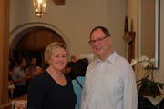 Monika Rebhan Blättler, Präsidentin des Kleinen Kirchenrates, und Pfarrer Erich Lehmann. (Bild: Richard Greuter, Stans, 18. Juni 2019)