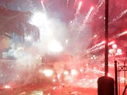 Bei Demonstrationen in Albanien ist es am Sonntagabend zu Ausschreitungen gekommen. (Bild: KEYSTONE/EPA/MALTON DIBRA)