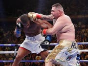 Andy Ruiz junior (rechts) schlägt Titelverteidiger Anthony Joshua in der 7. Runde durch technischen K.o (Bild: KEYSTONE/AP/FRANK FRANKLIN II)