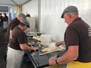 Hier ist der längste Zopf der Welt in Arbeit. (Bild: Franziska Herger, 2. Juni 2019)
