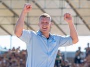Pirmin Reichmuth , strahlender Sieger am Luzerner Kantonalfest in Willisau (Bild: KEYSTONE/URS FLUEELER)