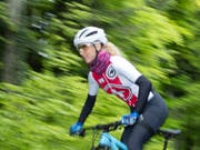 Jolanda Neff: Schnelle St. Gallerin in Aktion (Bild: KEYSTONE/PETER KLAUNZER)