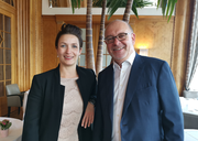 Bekleiden neue Positionen in der Führungsriege des Art Deco Hotels Montana: Neo-Direktorin Miriam Böger und Karl Eugster. (Bild: PD)