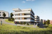 So sollen die Mehrfamilienhäuser in Neuenkirch aussehen. (Visualisierung PD)
