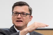 Hansruedi Köng, CEO von Postfinance gehört ebenfalls zu den Spitzenverdienern unter den Kaderleuten der bundesnahen Betriebe. (Bild: Alessandro della Valle/Keystone)