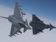 Die beiden Piloten der Eurofighter konnten sich mit dem Schleudersitz retten. (Archivbild)